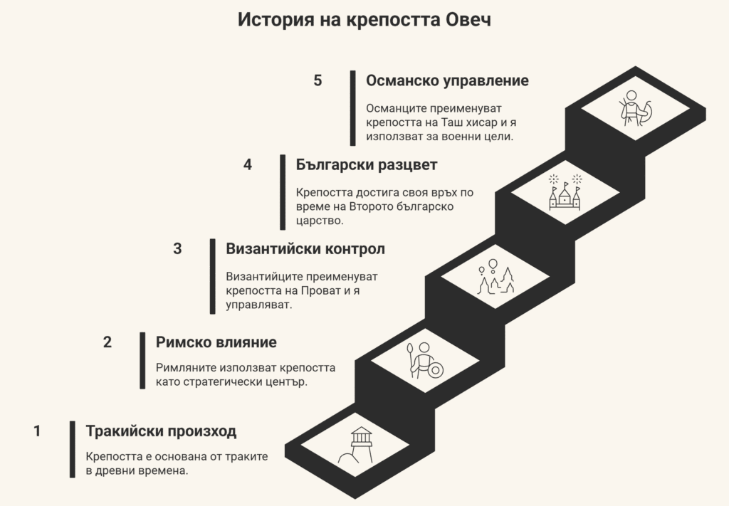 история на крепостта овеч в графика
